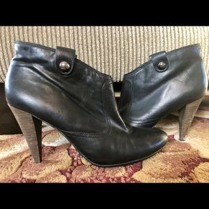 Black leather Coach booties size 8.5